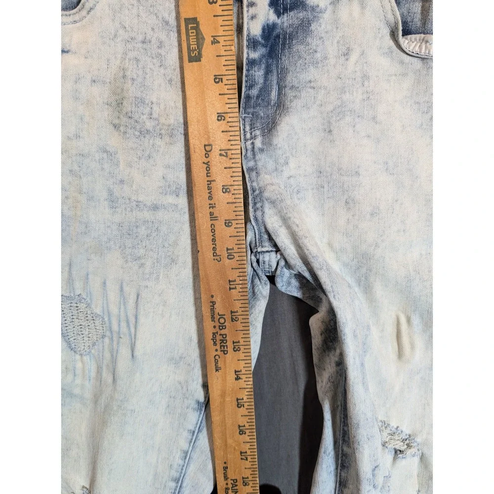 RUE 21 PREMIUM Mens Acid‎ Wash Distressed Skinny Jeans Size 30x32
